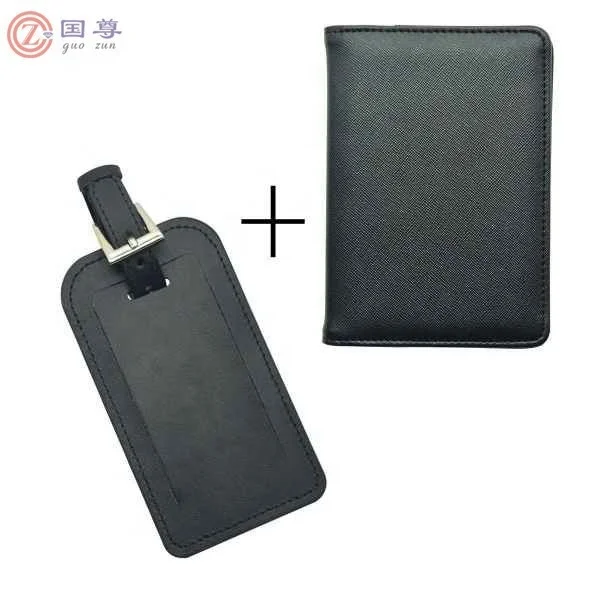 Leather ID Tags for Luggage Baggage Travel Flight Suitcase Luggage Tag Passport Holder Protector Cover Card Case Wallet Purse