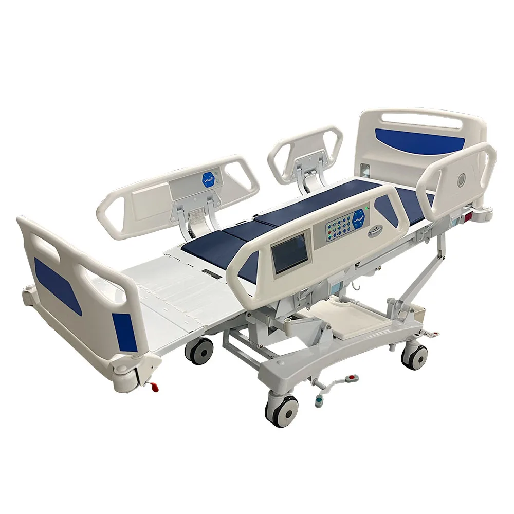 Hospital bed supplier high quality icu multi function folding electric patient bed