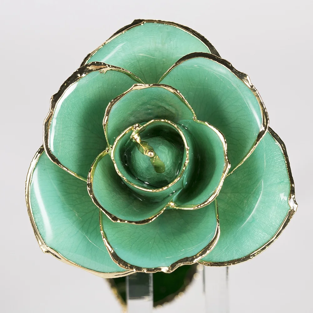 real rose dipped in 24k gold Eternal Rose Flower real preserved rose  preserved fresh flower preserved gold rose