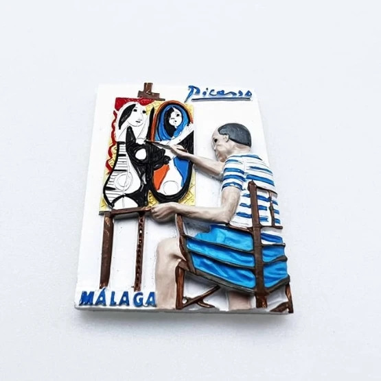 Resin 3D famous painter Picasso Malaga Spanish refrigerator magnet tourist souvenir