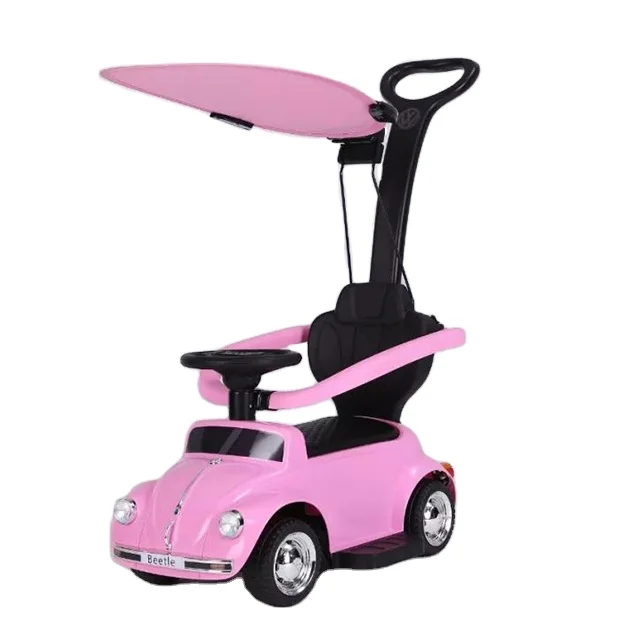 Licensed Beetle children toy baby ride on car push bar walker electric car for girls