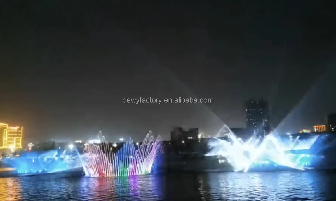 Lake floating Music dance fountain With RGB Led Low price Free design Plaza/Shopping Center/Garden/Pool