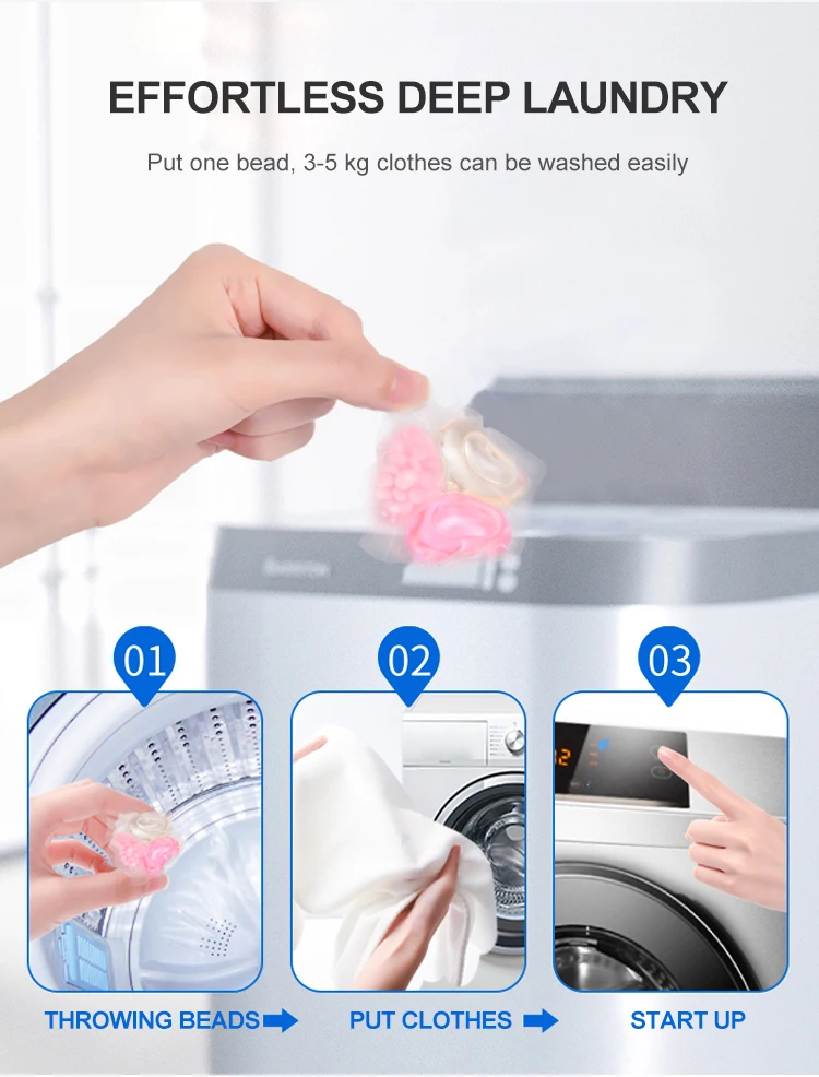 Wholesale 3-in-1 natural laundry detergent Pods scent gel ball laundry liquid soap booster washing capsules