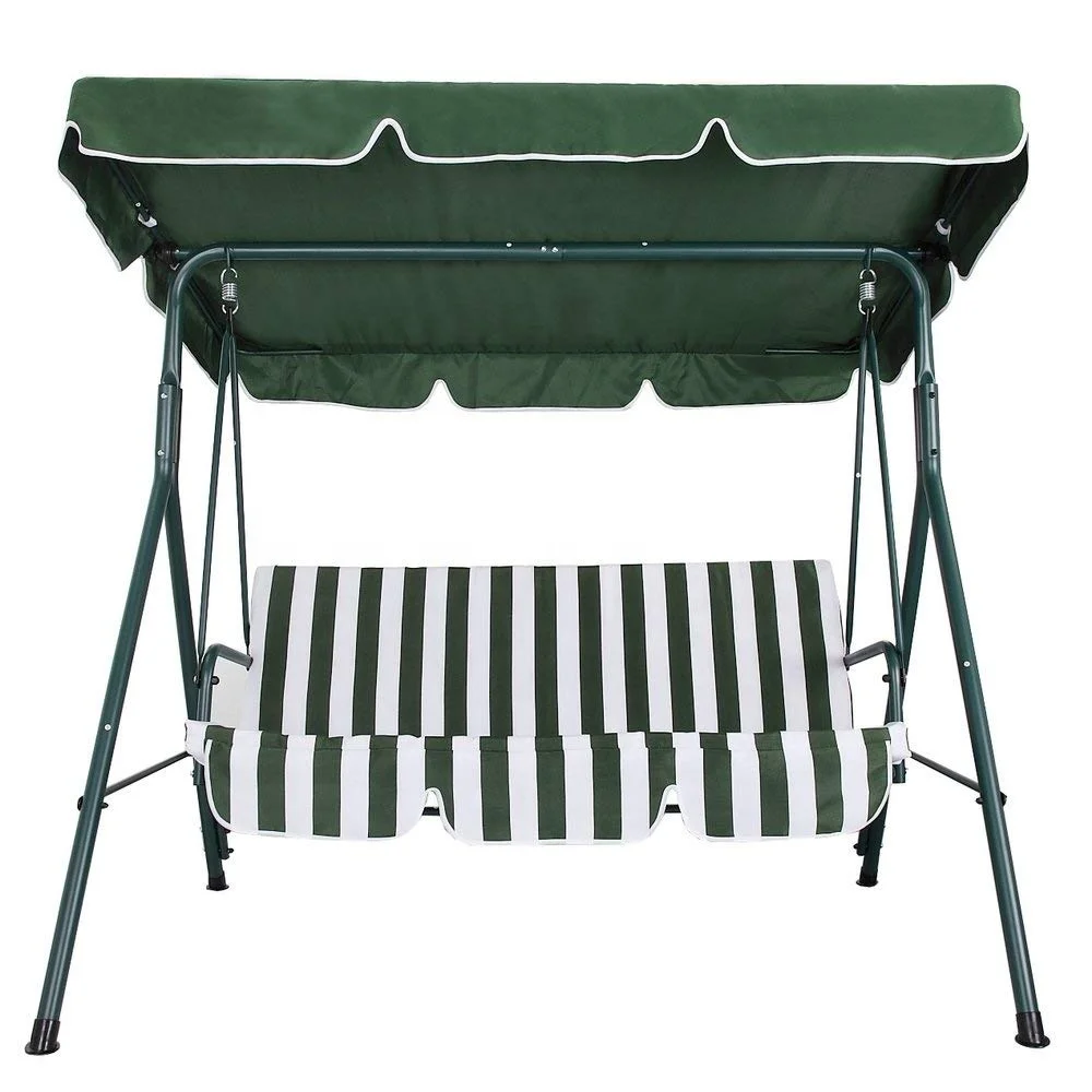 Garden 3 Seat Hammock Cushioned Swing Chair Outdoor Bench Seat with Canopy Patio Swings