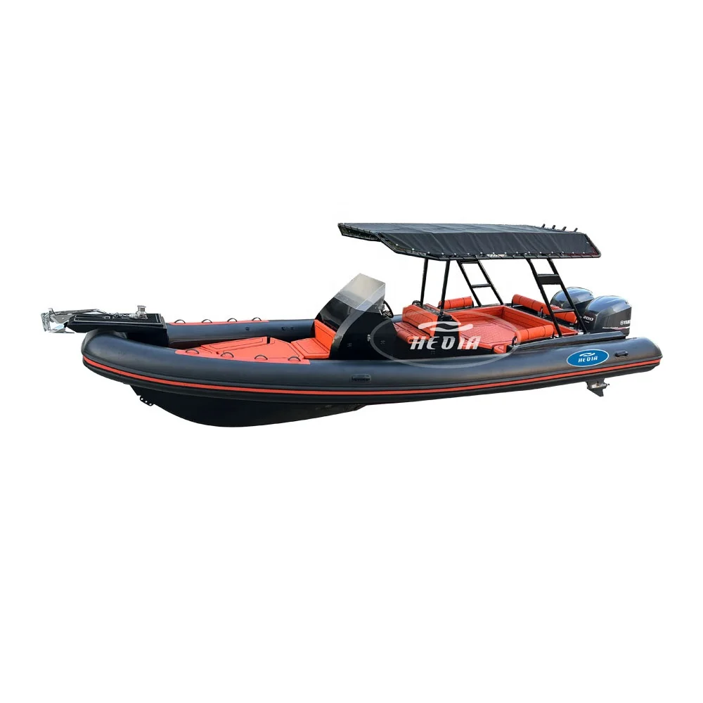 CE Certified 28ft RIB860 High Speed Aluminum Hull RIB PVC Tube inflatable boat With Console and Seat