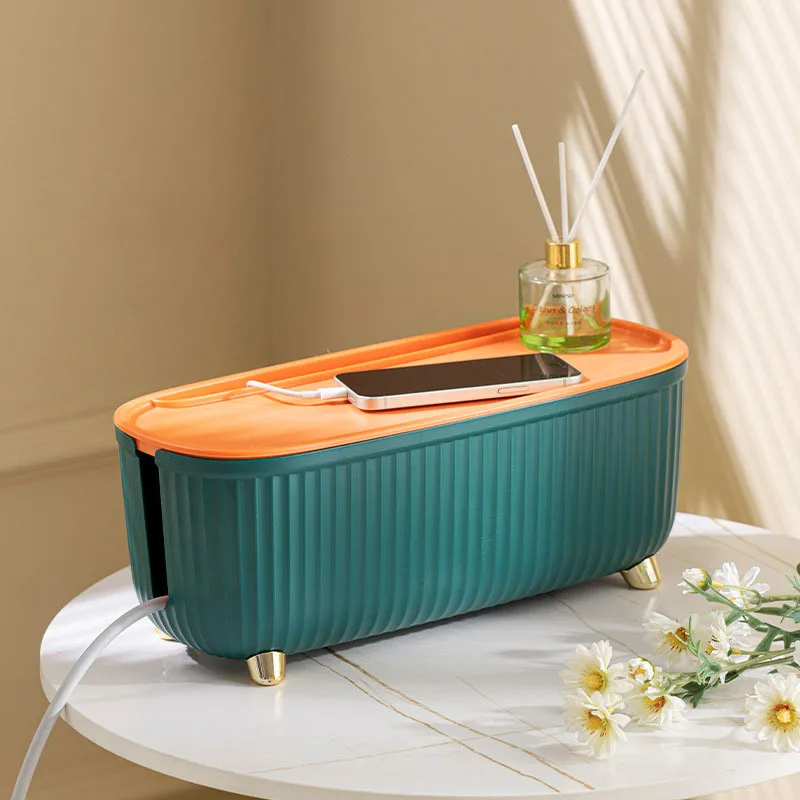 Multifunctional Plastic Cable Organizer Wire Organizer Frame Storage Box Power Socket Rack Integrated Wire Cable storage box