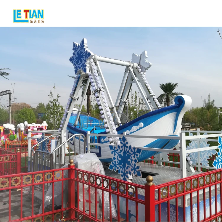Fun fair children outdoor swing boat viking ship amusement park attractions pirate ship