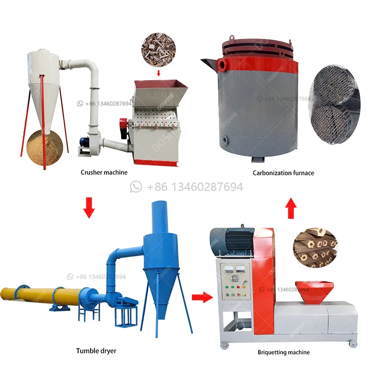 Cheaper price briquette making machine sawdust bbq charcoal briquette making machine