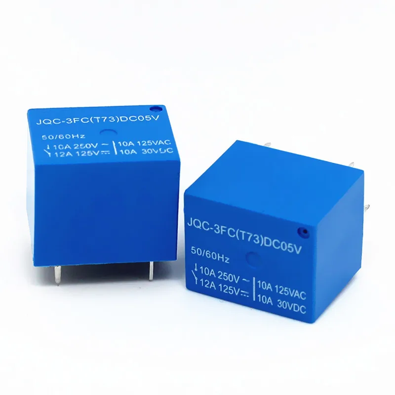JQC-3F 12 В DC 4 булавки 5 булавки 1A 1h 10A 5 в 24vdc JQX-14FF3 t73 pcb мощность реле Сахар Cube реле