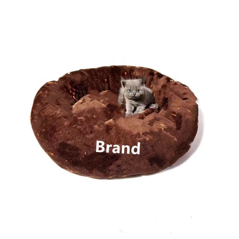 Luxury Brand Logo Custom Classic Printed Leather L And U Soft Pet Dog Bed