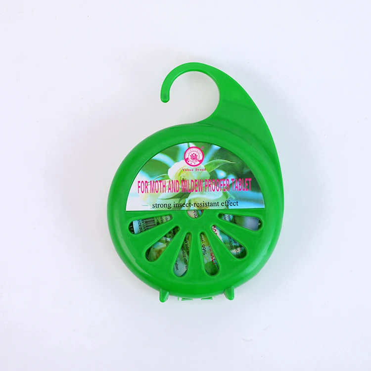 Wardrobe Hanging Air Freshener PDCB Moth Block Air Freshener With Plastic Hook Box
