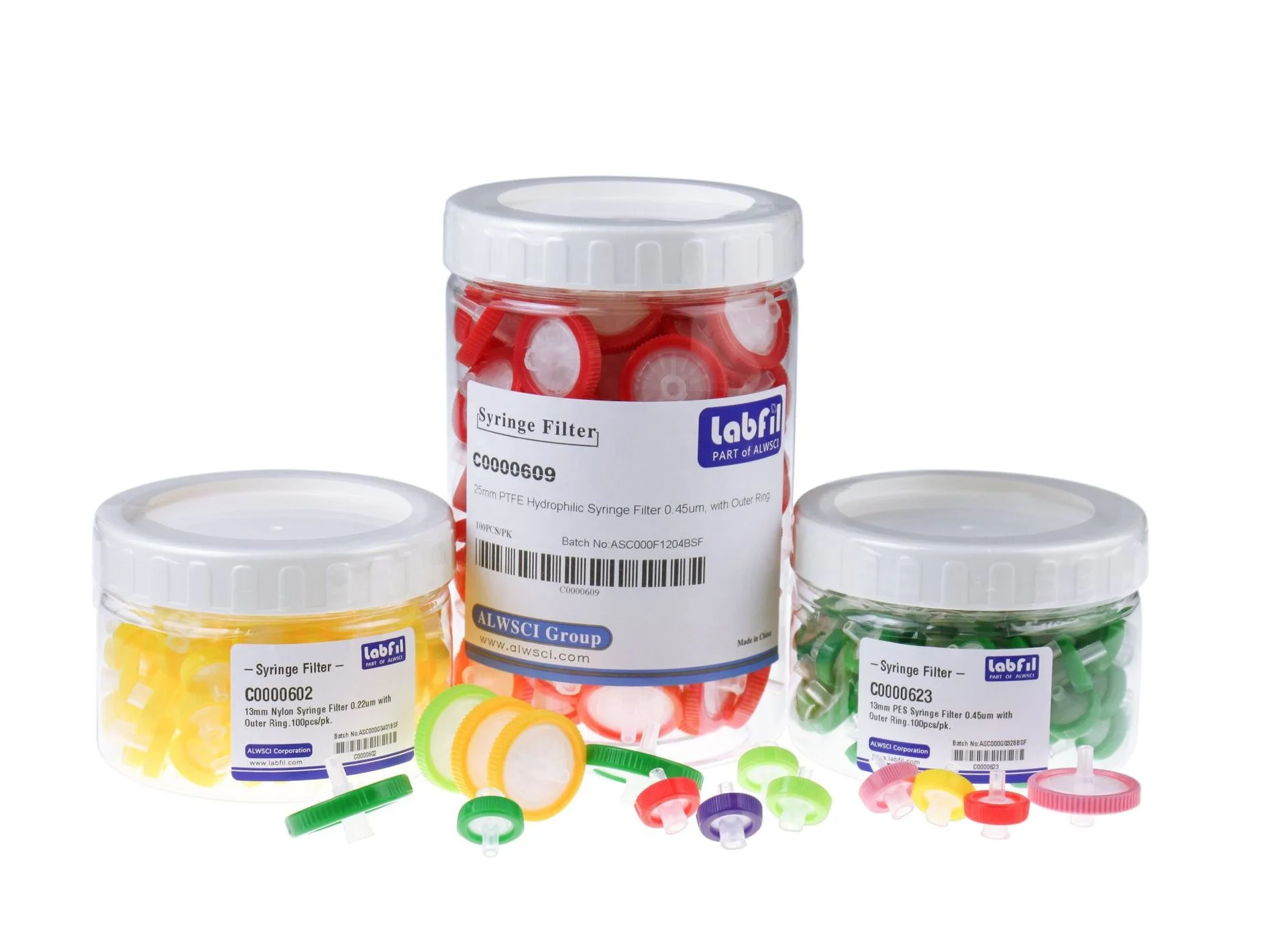 Lab Consumables 13mm 25mm PES Nylon NY Syringe Filter