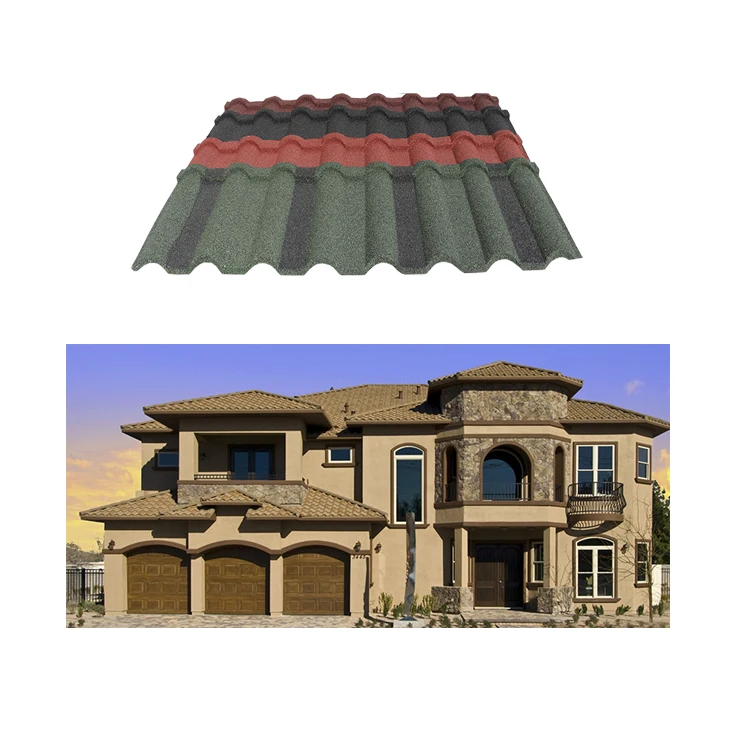 Milano Type Colorful Stone Chip Coated Roof Sheet Building Material Price From China roof tile price