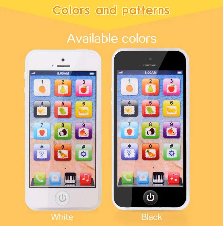 Early Educational Plastic Baby Toy Mobile Phone USB Rechargeable Multifunction Touch Screen Sound Light Toy Cellphone For Kids