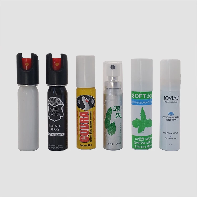 Guangzhou Factory  15ml empty  aerosol can aluminum spray bottle with valves