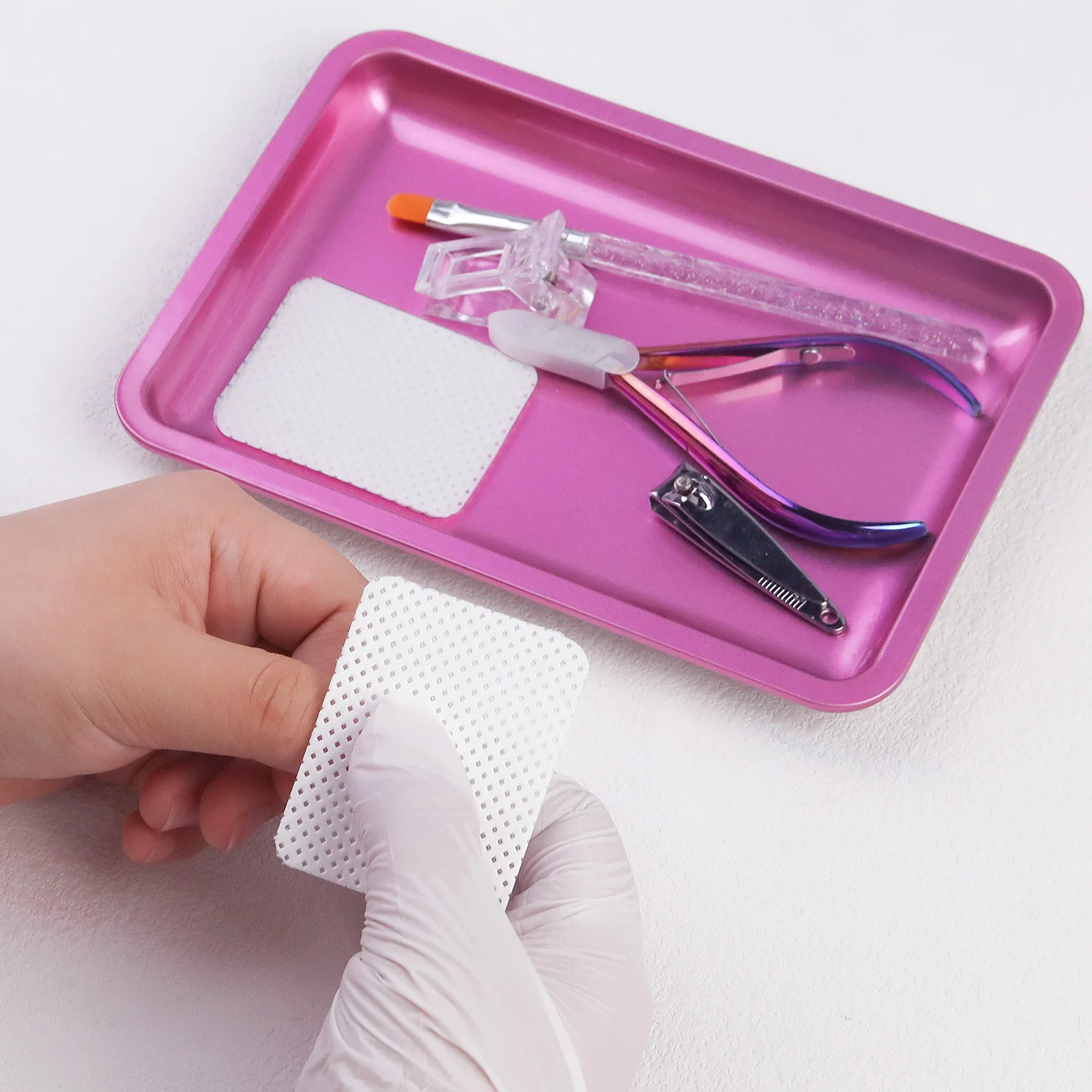 New Portable Nail Art Manicure Tools Stainless Steel Multifunctional Square Nail Storage Sterilizer Trays