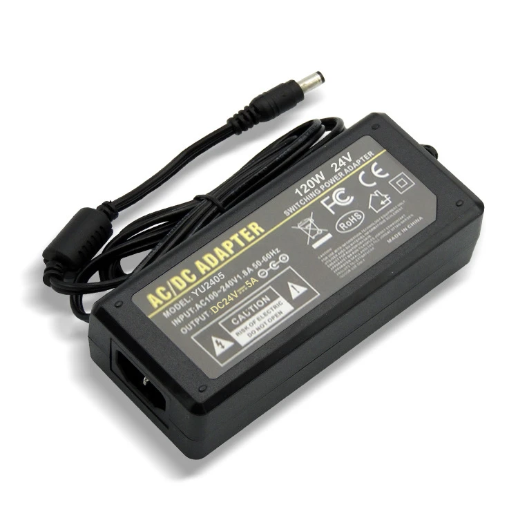Высококачественный адаптер преобразователя источника питания переменного тока 100-240 В постоянного тока 24 В 5 А