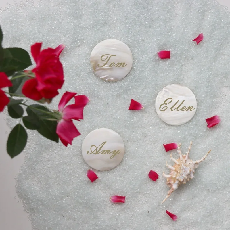 Натуральная жемчужная раковина место держатель для карт для пляжа свадьбы Натуральная раковина приемный стол Шикарный декор