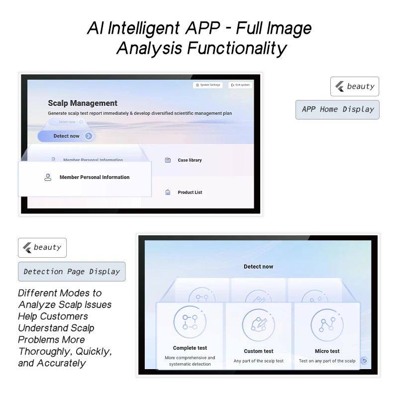 Meiboyi 2025 New Products AI Intelligent Camera Scalp Analyzer Skin Analysis Machine Hair Detector Beautys salon home use