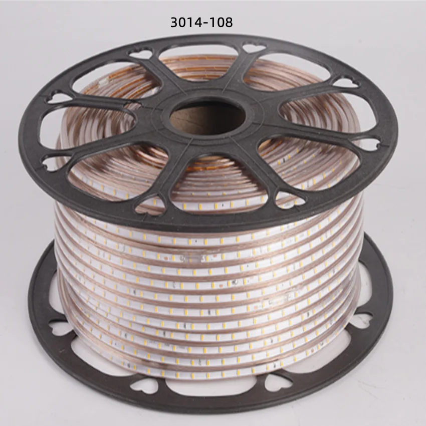 Cheap price SMD 3014 108led 120led single color LED Strip Light Waterproof 220V LED Strip Lights