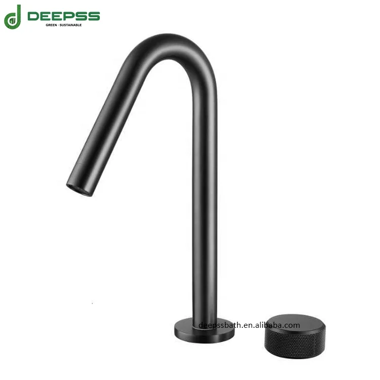 DEEPSS Wholesale Luxury 2 Holes PVD Colorful  Hot Cold Water Golden Luxury Brass Brushed Gold Wash Basin Faucet Mixer Tap