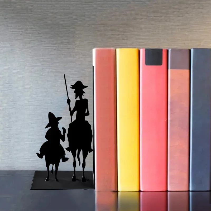 Custom iron character bookends bookshelves decoration simple modern european-style study Knight Newspaper, Book bookends