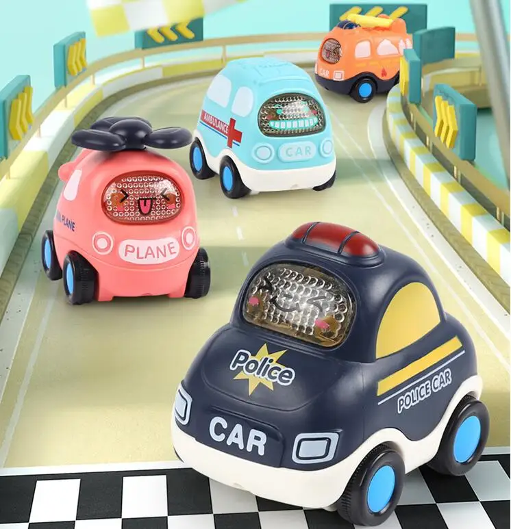 Baby Car Toys Soft & Sturdy Pull Back Car Toys Mini Racing Car Kids Educational Toy For Children Boys Girl Cute Cartoon