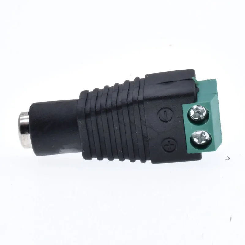 Professional 5.5 X 2.1mm DC Screw Terminal Plug Connector, Barrel 12V DC Power Jack Connector Adapter, 2 Pin Male Plug