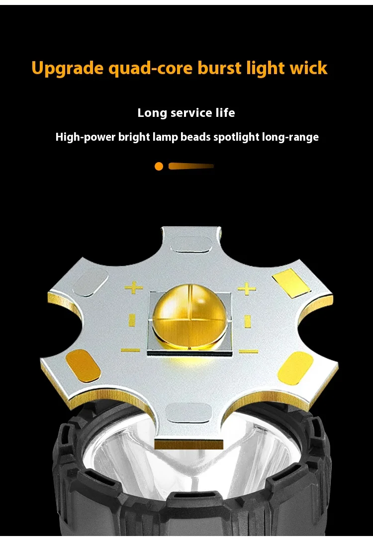 1600 Lumens Multifunctional Power Display Portable Searchlights Camping Light Waterproof Searchlight