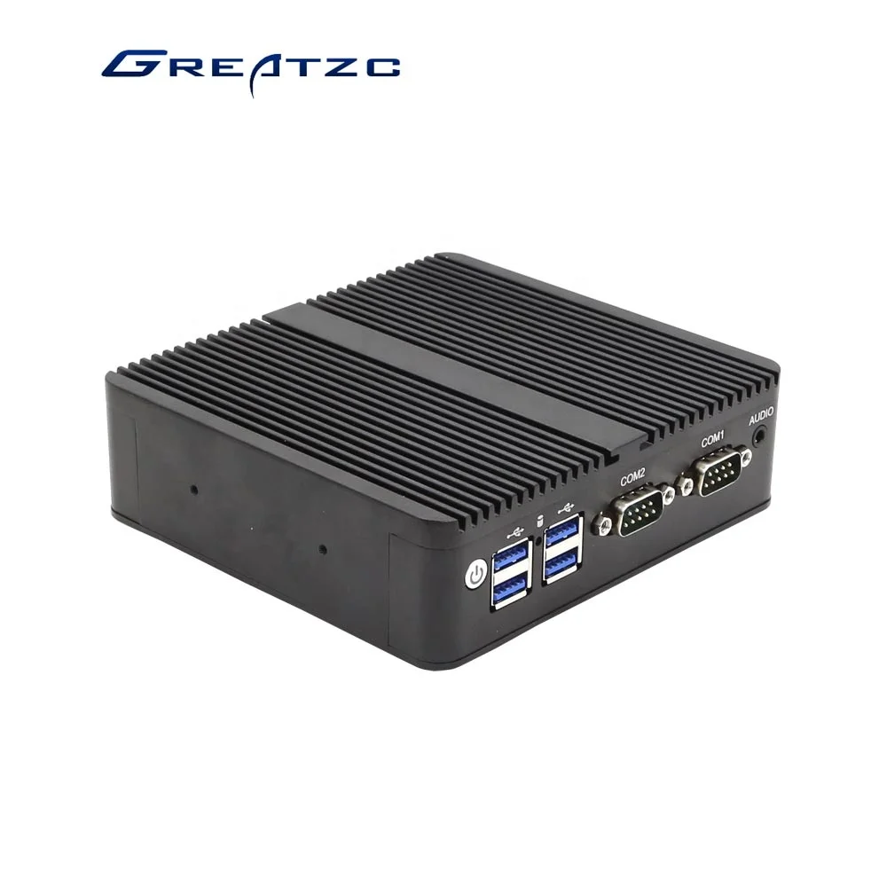 GREATZC ultra Low Power Mini PC J4125 CPU Fanless Design 2 LAN Ports 2 COM Ports ultra Low Power Mini PC ZC-G4125DL