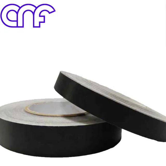 
0.12mm thick Canafull Black single-sided EMI Shielding Tape, Nickel/Copper/Polyester Fabric Cloth with Conductive Adhesive 