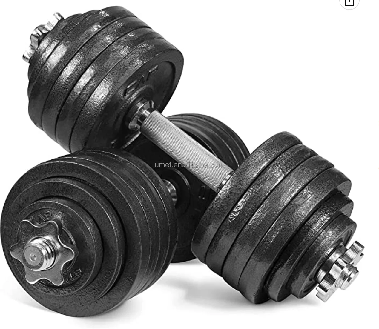 Home Workout Equipment For Weight Lifting Customized 2-in-1 20/30/40 to 100BS Adjustable Dumbbell Sets