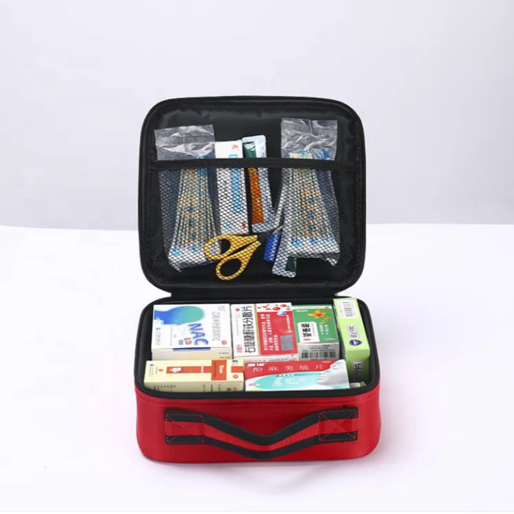 First Aid Bag Empty Medical Supplies Organizer Bag Portable Trauma Kit for Home Office Kitchen Traveling Hiking Camping Backpack