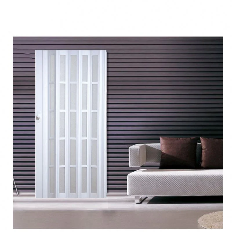 Waterproof Plastic Louvers Acoustic Accordion Door For Bathrooms Doors