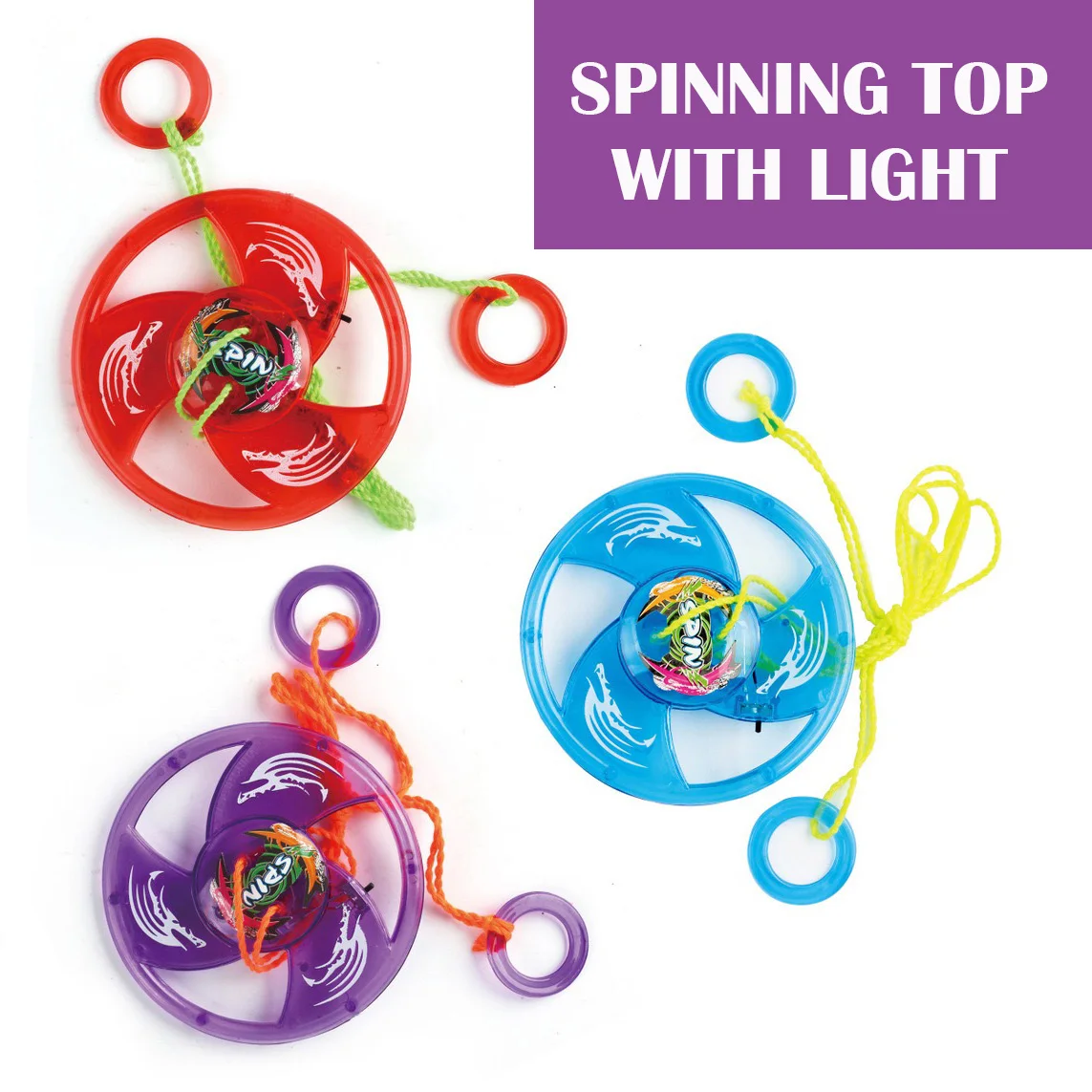 Customized Toy for Boy 4 Year Flashing Led Light Up Novelty Children Glow Pull Light Up Toys Spinning Light Up New Toy