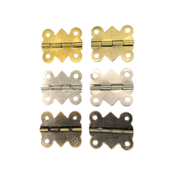Hinges 24X21MM Small Butterfly Furniture Hinge Box Small Small Hardware Decorative Metal for Wooden Kitchen Cabinet Wood