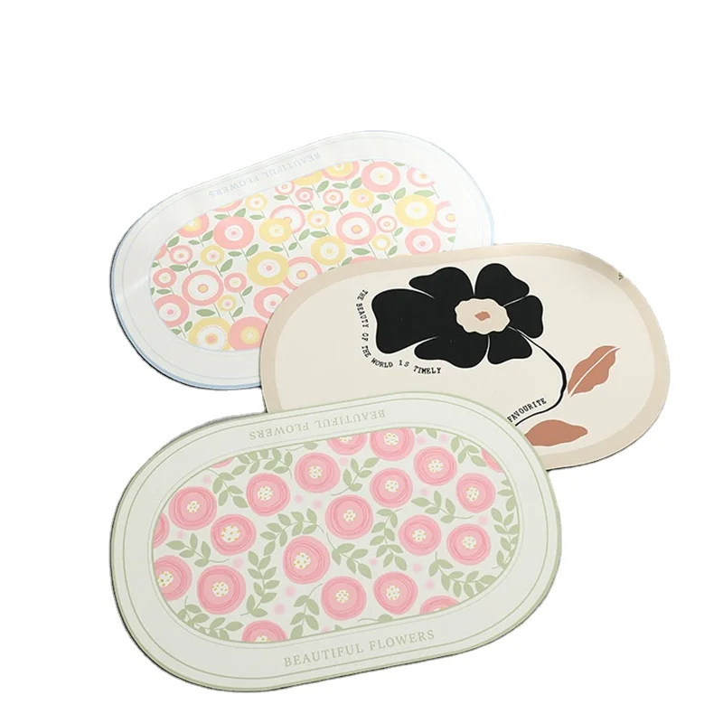 2023 Soft Fast Drying Non Slip Water Absorbent Diatomite Bath Mat And Hard Bathroom Floor Shower Mats