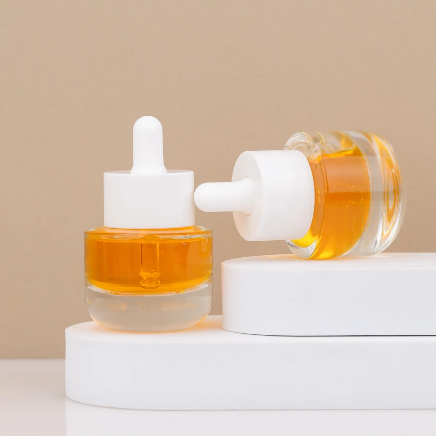 20ML High grade Refillable bottle for Essential Oil Glass Eye Dropper Pipettes Round thick bottom bottle homemade cosmetics