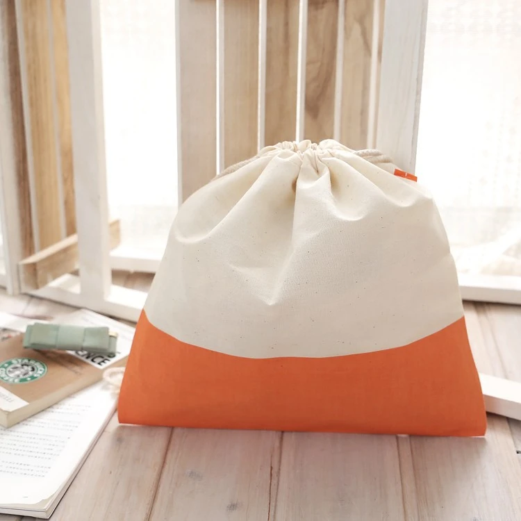 Canvas Gift Bag Jewelry Pouch Drawstring Cotton Shoe With Logo Print Custom Makeup Packaging Christmas Dust Beach Bag Wholesale