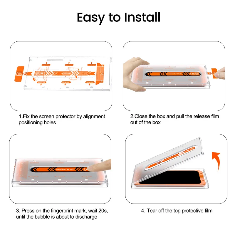 Magic box 9H Full glue 2.5D Tempered Glass Film Mobile Phone Screen Protector For iPhone 13 mini 13 12 11 with Magic box