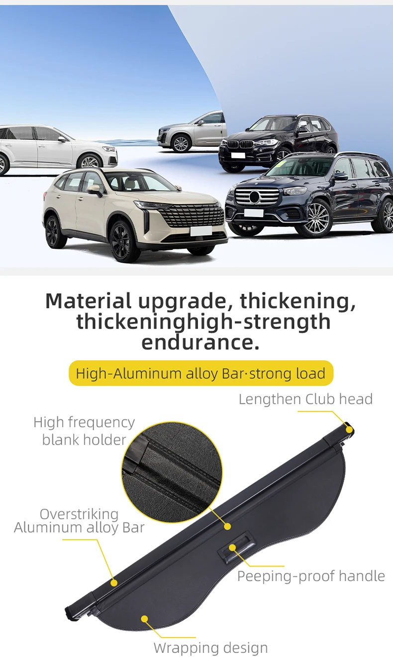 Car Accessories Retractable Rear Trunk Parcel Shelf Blind Luggage Sunshade cargo Cover for Ford 2013-2016 Escape