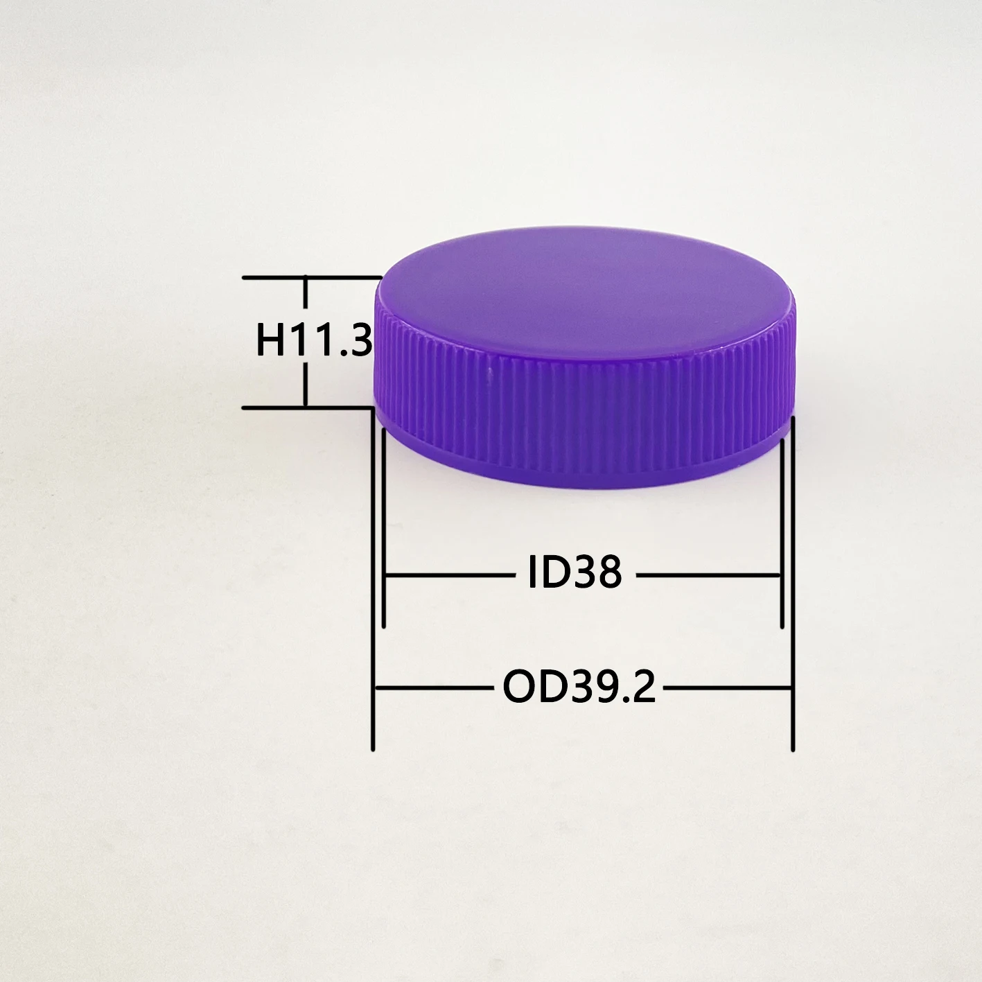 Factory Price Wholesale 38mm ribbed Split bottle cap 38/400 PP Plastic Screw Cap Vertical Pattern Spiral Lid