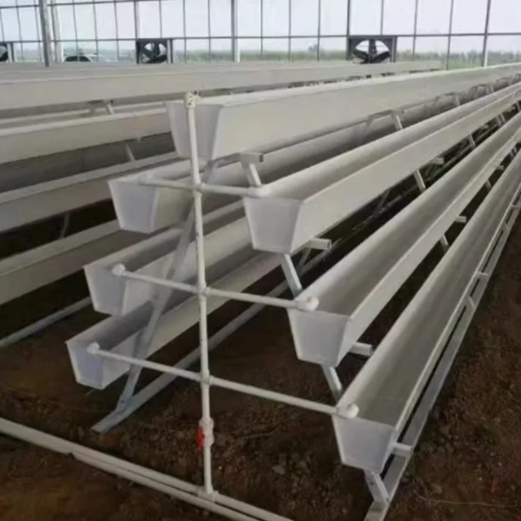 Gutter growing systems vertical strawberry gully for agriculture greenhouse pvc hydroponic gutter for strawberry