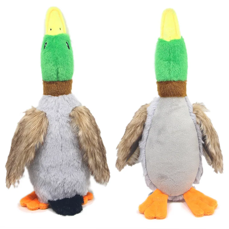 Cute Plush Duck Sound Toy Stuffed Squeaky Animal Squeak Pet Dog Toy Cleaning Tooth Dog Chew Rope Toys