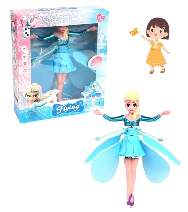 Little Princess Rotating Luminous Helicopter Doll Dancing Plane Gesture Induction Flying Toy Christmas Gift Holiday Gift