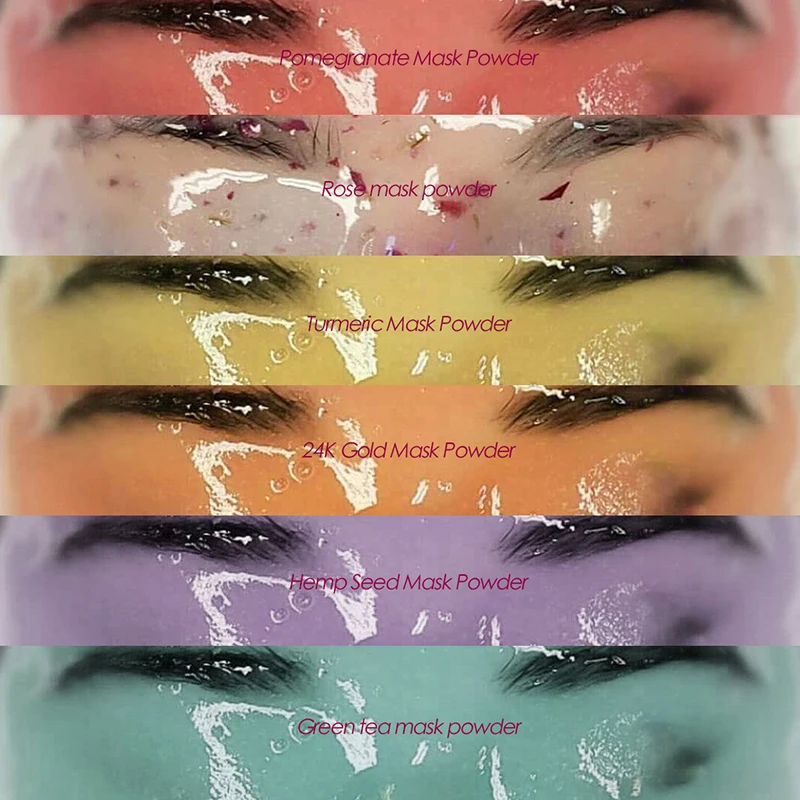 private label natural Collagen Rubber Mask Powder organic peel off hydro skin care facial jelly mask