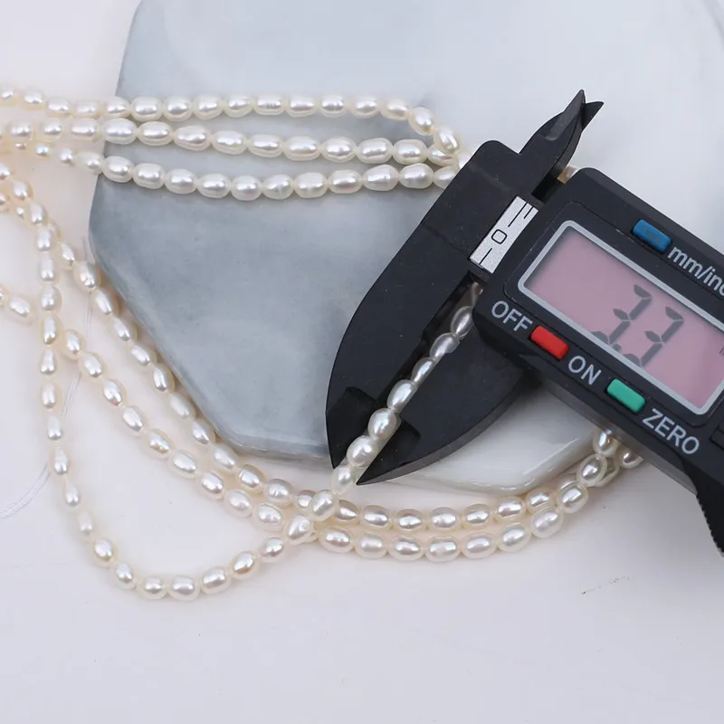 Low MOQ AAAA 3-3.5 mm tiny rice nice real pearl freshwater diy jewelry material