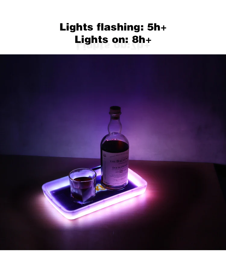  2021New прибытие Пользовательский логотип свет вверх led прокатки лоток оптовая продажа Led пластик светящийся с blueteeth