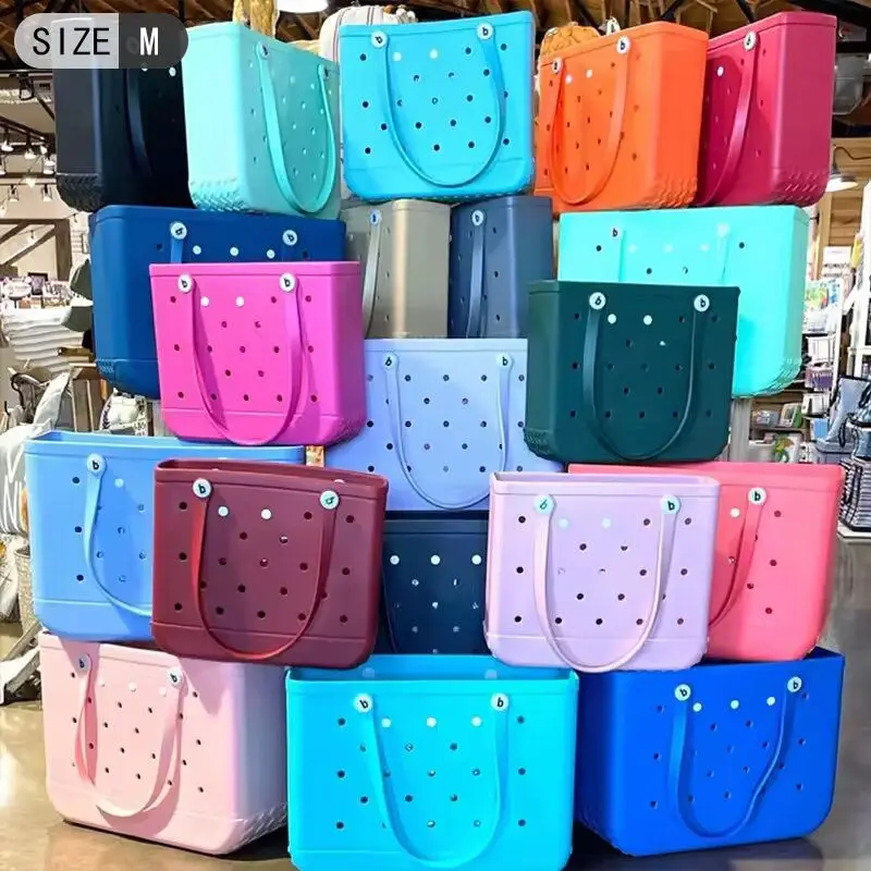 2024 New Product hand tote simply southern eva bogg beach bag EVA Beach hand bag High Quality Bogg Silicone Large Beach Bag