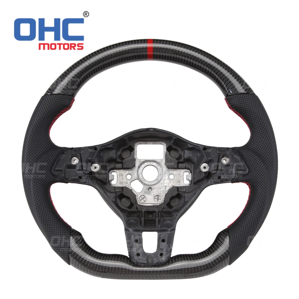 OHC MOTOR Carbon Fiber Steering Wheel for volkswagen VW scirocco jetta Golf 6 golf6 mk6 gti 6 r Steering Wheels Carbon Fiber